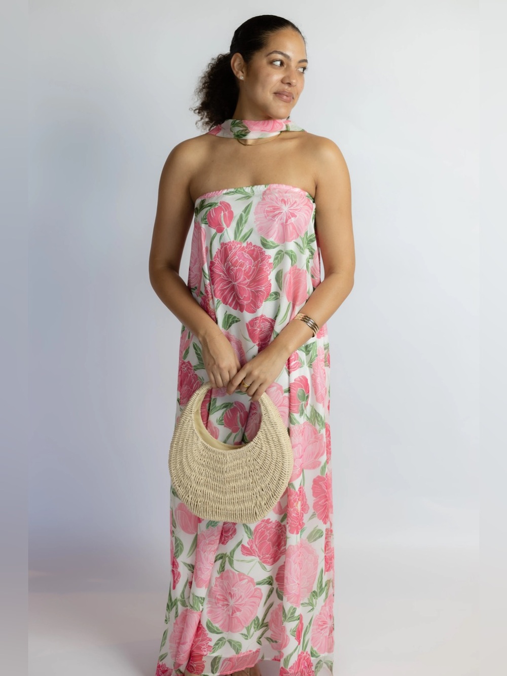 Gardenia Floral Scarf Dress